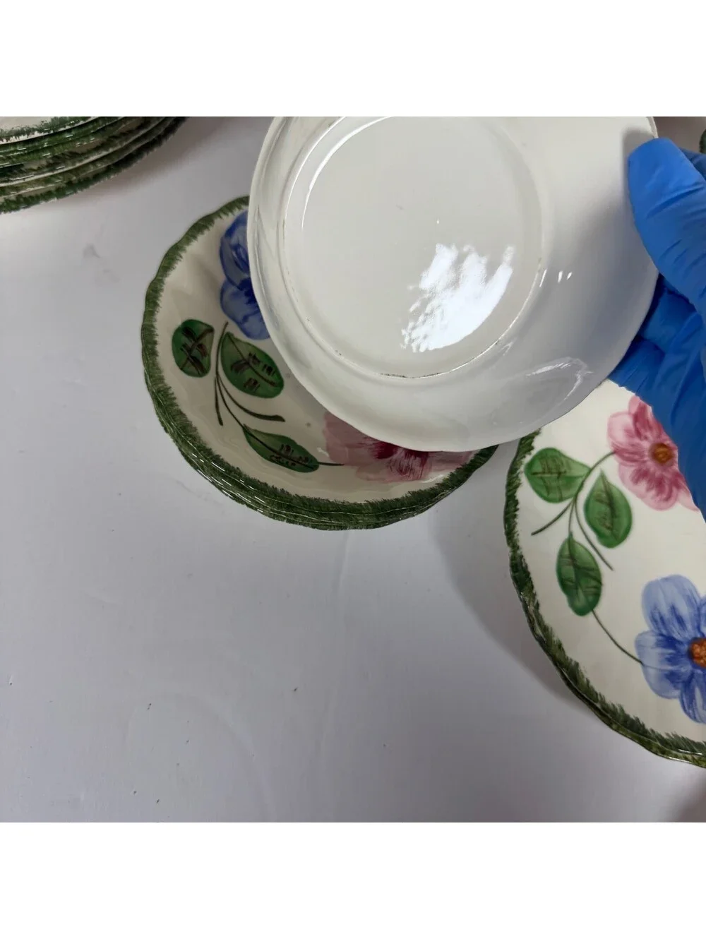 Vintage Blue Ridge Southern Potteries 10K Floral Dinnerware Set 29 Pieces